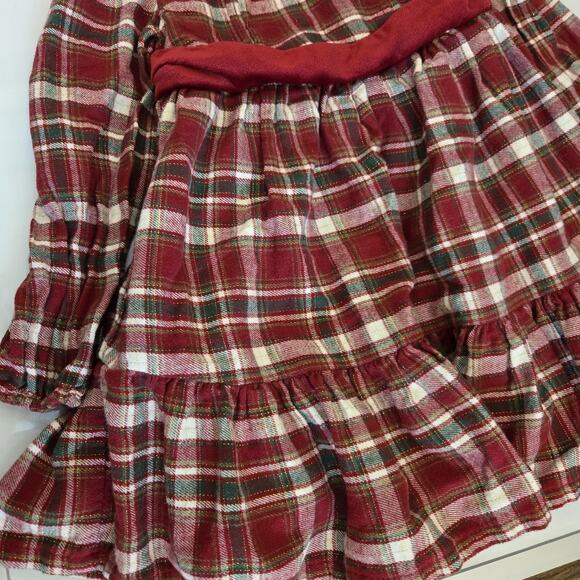 Tommy Bahama Plaid Flannel Ruffle Embellished Dress Size 2T Holiday‎ Xmas - Picture 2 of 5